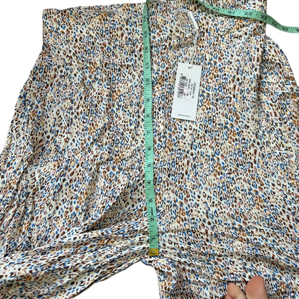 NWT Petal & Pup AXEL wide leg pull on cream leopard print pants size medium - Picture 7 of 8